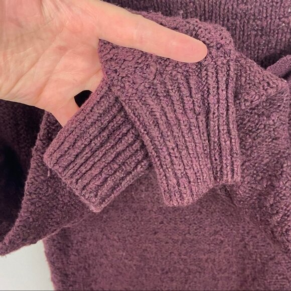 Anthropologie Knitted‎ and Knotted Knit Lace Burgundy Maroon Sweater Size XS Top - Picture 9 of 11